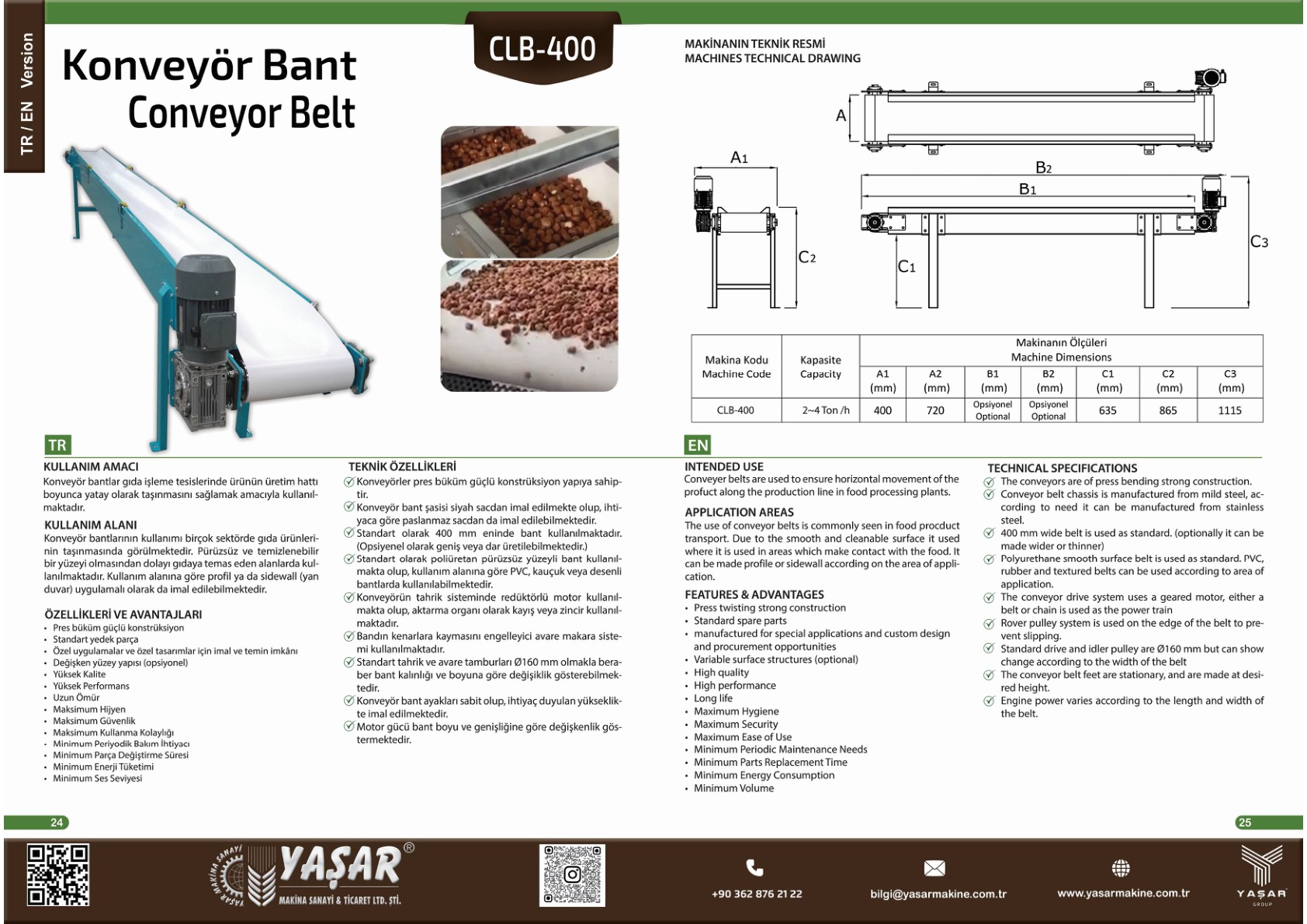 Konveyör Bant katalog sayfası